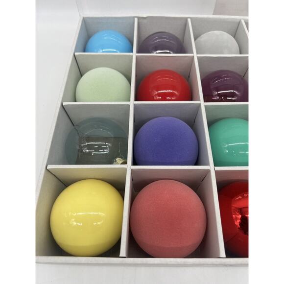 Anthropologie Tarrain Bulb Ornaments Mixed Finish 3” Ornaments Christmas Tree - Picture 5 of 11